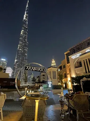 Arabeska Restaurant - Souk al Bahar, Dubai Mall - Burj Khalifa View
